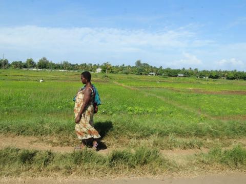 Malagasy woman walking